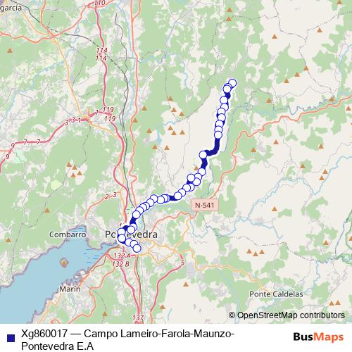 Xg860017 bus Line Map