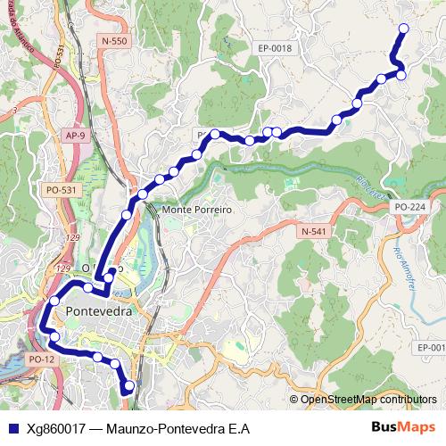 Xg860017 bus Line Map