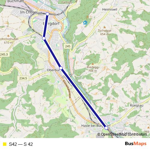 S42 rail Line Map