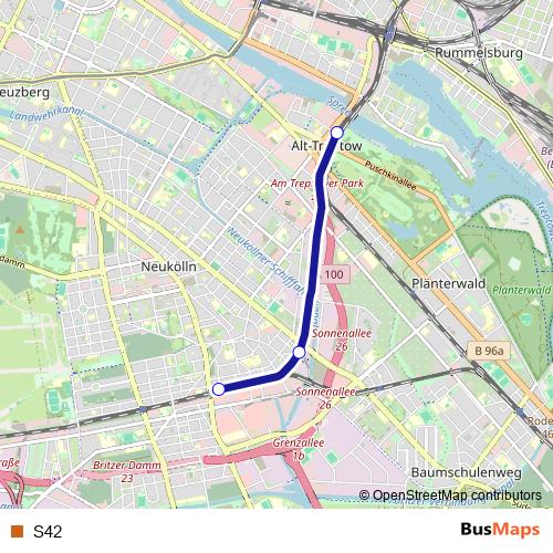 S42 rail Line Map