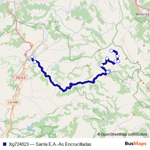 Xg724023 bus Line Map