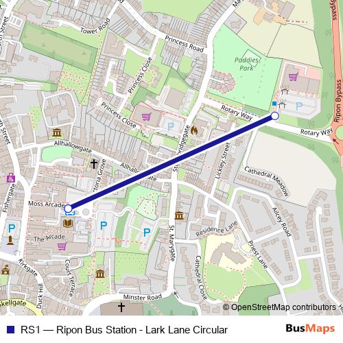 RS1 bus Line Map