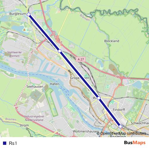 Rs1 bus Line Map