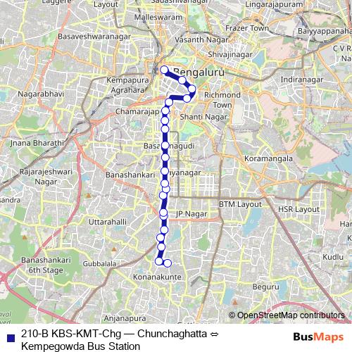 210-B KBS-KMT-Chg bus Line Map