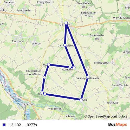 1-3-102 bus Line Map