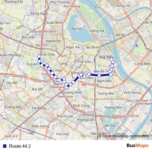 Route 44 2 bus Line Map