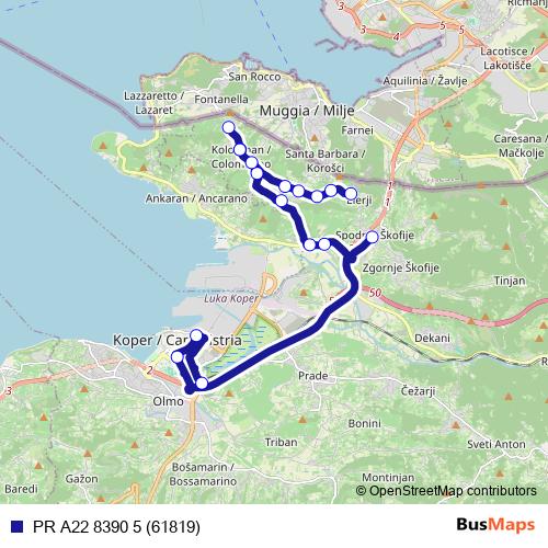 PR A22 8390 5 (61819) bus Line Map
