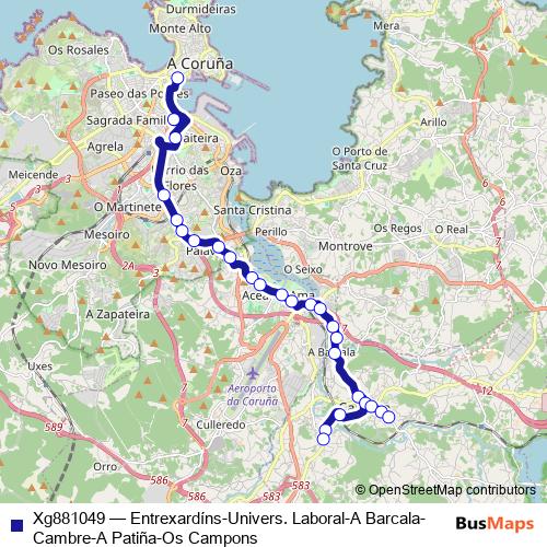 Xg881049 bus Line Map