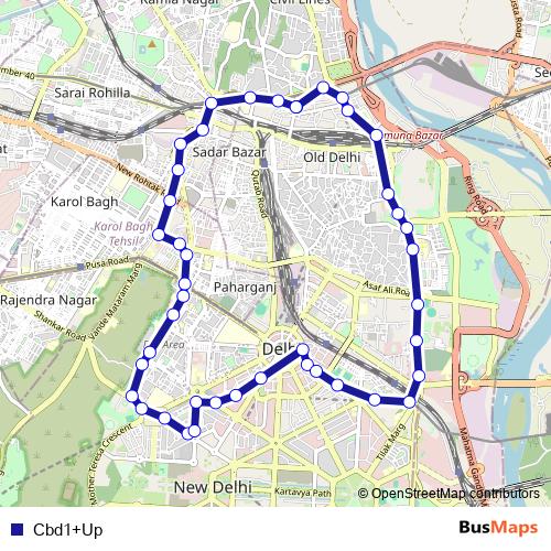 Cbd1+Up bus Line Map
