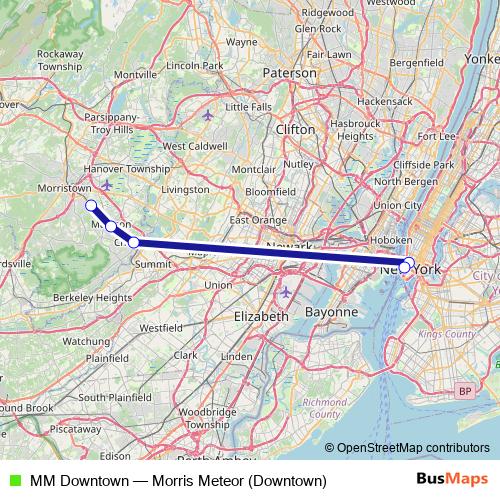 MM Downtown bus Line Map