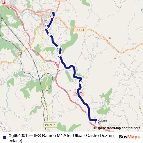 Xg664001 bus Line Map