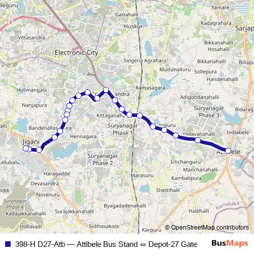 398-H D27-Atb bus Line Map