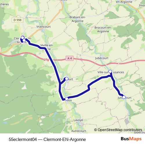 55eclermont04 bus Line Map