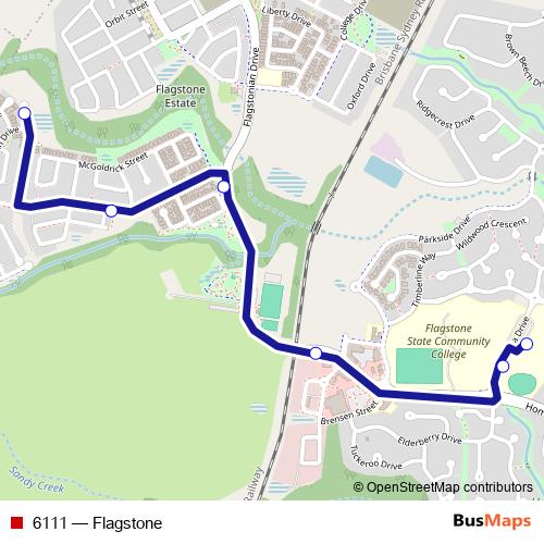6111 bus Line Map