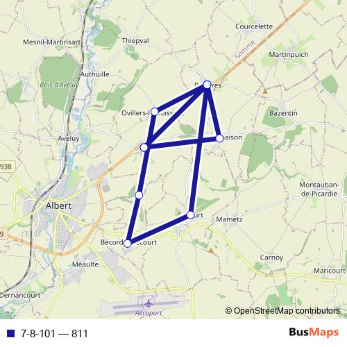 7-8-101 bus Line Map