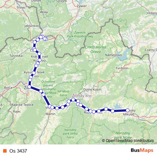 Os 3437 rail Line Map