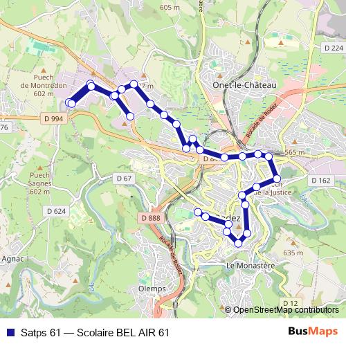 Satps 61 bus Line Map