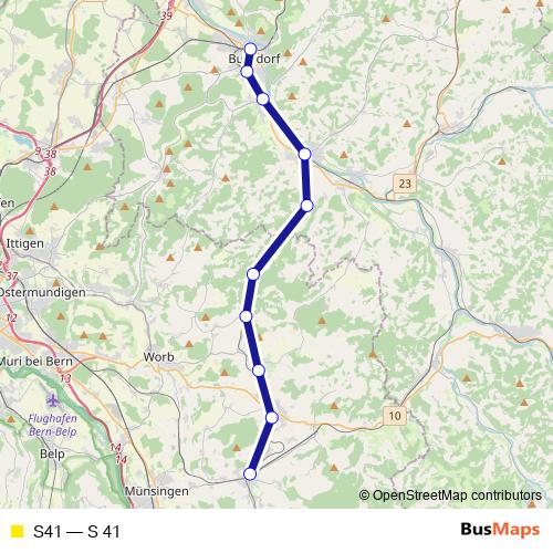 S41 rail Line Map