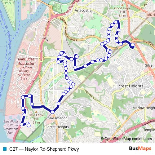C27 bus Line Map