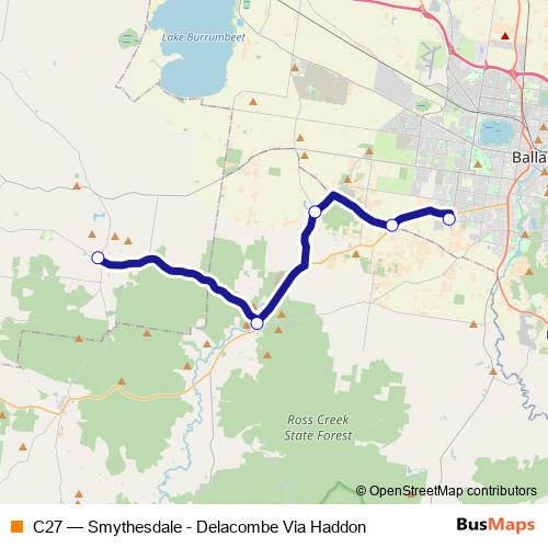 C27 bus Line Map