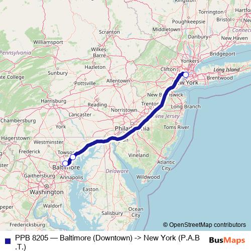 PPB 8205 bus Line Map