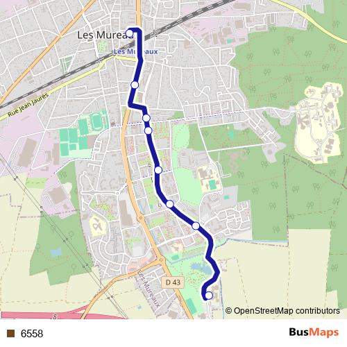 6558 bus Line Map