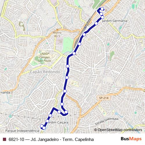 6821-10 bus Line Map