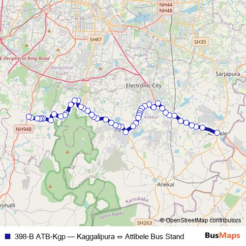 398-B ATB-Kgp bus Line Map