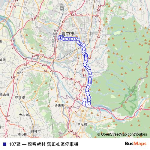 107延 bus Line Map
