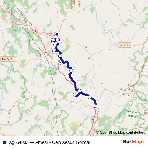 Xg664003 bus Line Map