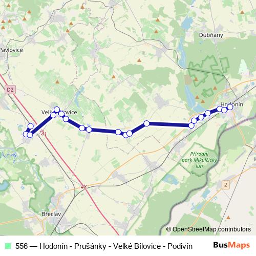 556 bus Line Map
