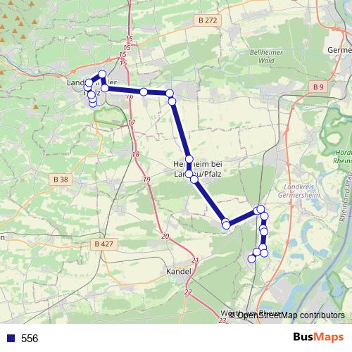556 bus Line Map