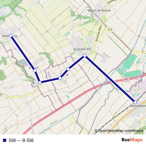 556 bus Line Map