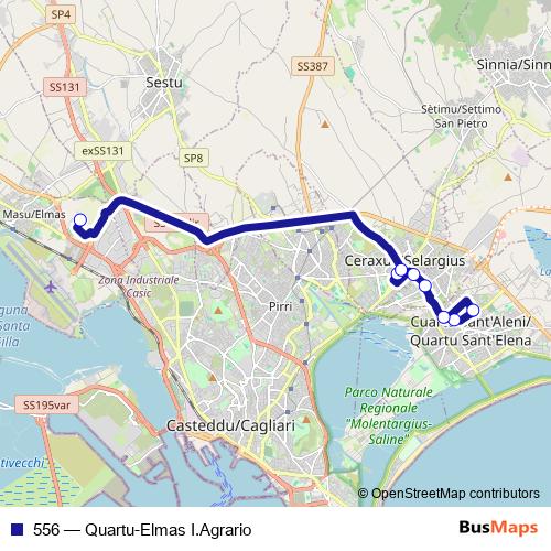 556 bus Line Map