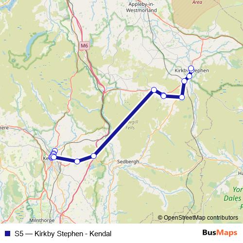 S5 bus Line Map