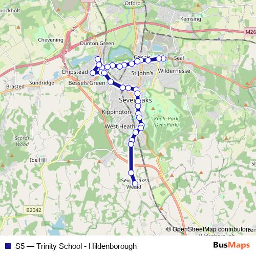 S5 bus Line Map