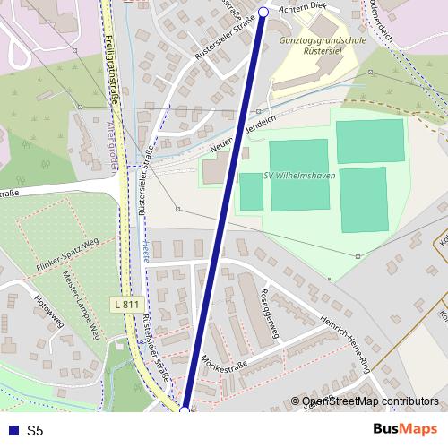 S5 bus Line Map