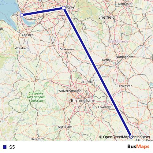 S5 bus Line Map
