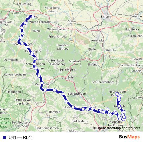 U41 rail Line Map