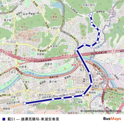 藍51 bus Line Map