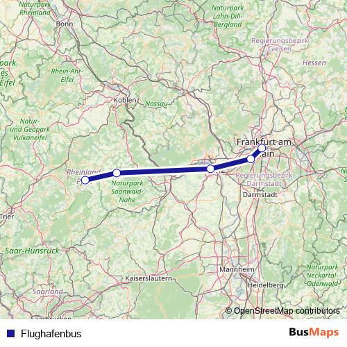 Flughafenbus bus Line Map