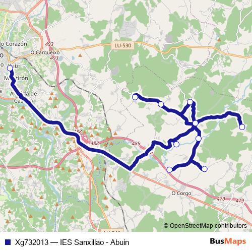 Xg732013 bus Line Map