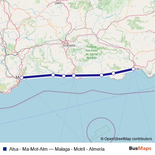 Alsa - Ma-Mot-Alm bus Line Map