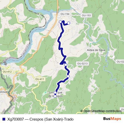 Xg703007 bus Line Map