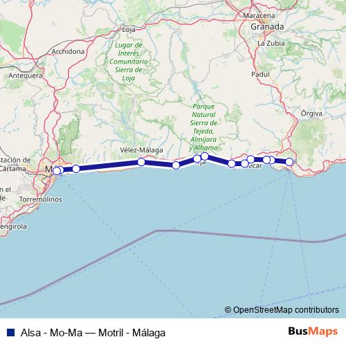 Alsa - Mo-Ma bus Line Map
