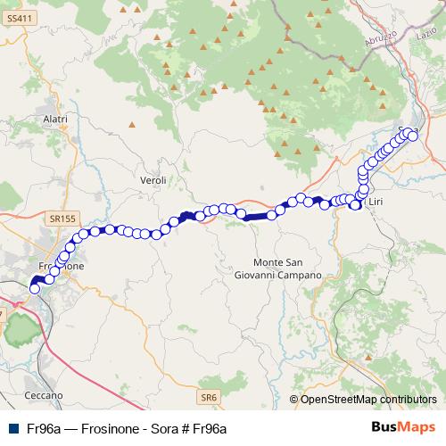 Fr96a bus Line Map