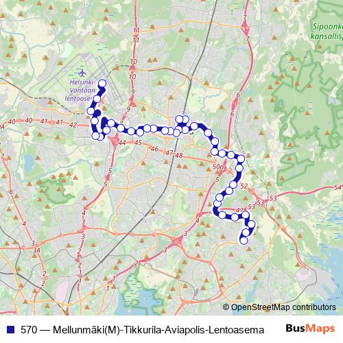 570 bus Line Map