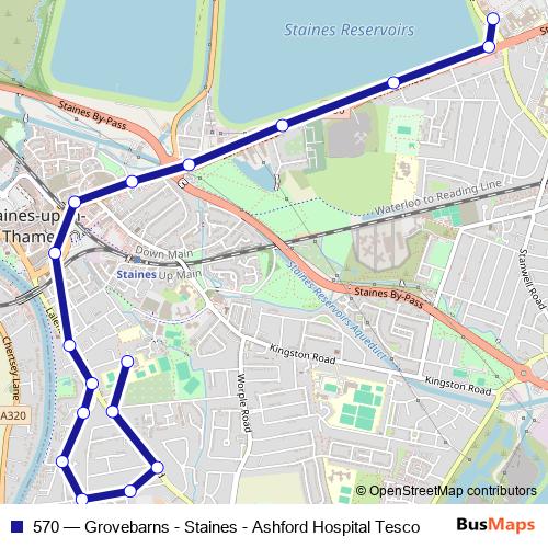 570 bus Line Map