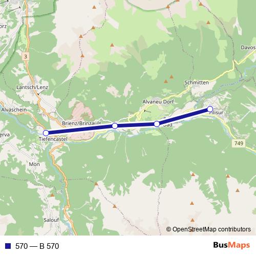 570 bus Line Map