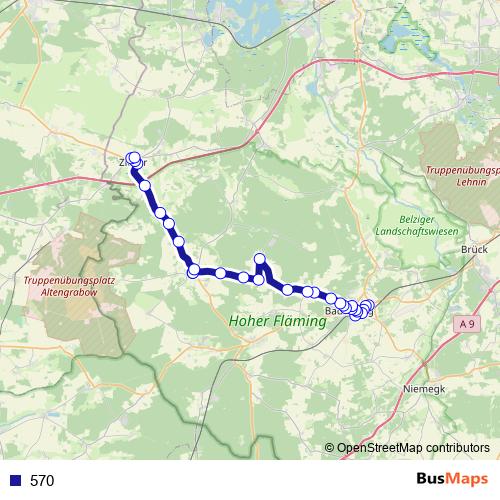 570 bus Line Map